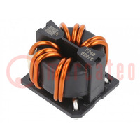 Inductor: wire with current compensation; THT; 600uH; 1.44mΩ