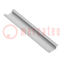 Perfil para módulos LED; de plata; L: 1m; GLAX; aluminio; anodado
