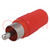 Plug; RCA; male; straight; soldering; red; for cable