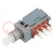 Switch: push-button; Pos: 2; DPDT; 0.1A/30VDC; ON-ON; THT