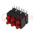 LED; in housing; red; 2.8mm; No.of diodes: 6; 20mA; 60°; 1.2÷4mcd