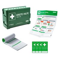 Betriebsverbandkasten Grün, DIN 13157, Komplettpaket Basic Plus