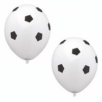8 Luftballons Ø 29 cm "Soccer". Material: Naturkautschuk. Farbe: schwarz/weiss
