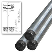 Rohrpfosten, feuerverzinkter Stahl nach IVZ-Norm Länge: 4 m, Rohrdurchmesser: 7,6 cm