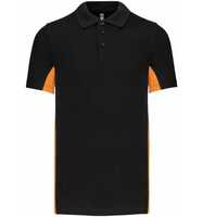 Cotton Classics-20.K232 Poloshirt Kariban Gr. L black/orange