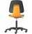 Bimos Arbeitsstuhl Labsit 2, K-Leder orange Sitzhöhe 450-650 mm mit Rollen