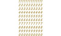HERMA Zahlen-Sticker 0-9, Folie transparent, Zahlen gold (6501007)