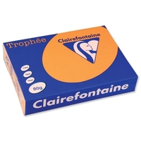 CLAIRALFA PAPIER UNIVERSEL TROPHÉE, FORMAT A4, 80 G/M2, ORANGE CLAIREFONTAINE 669349