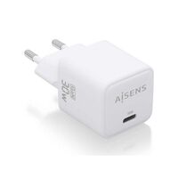 AISENS CARGADOR GAN 30W, 1XUSB-C PD3.0 QD4.0, BLANCO