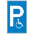 Parkplatzschild BehindertenpAluminium geprägt