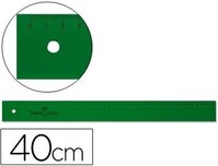 Regla plástico verde (40 cm) de Faber Castell