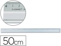Regla metálica aluminio (50 cm) de Q-Connect