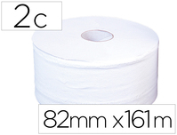 PAPEL HIGIENICO JUMBO 2 CAPAS BLANCO MANDRIL DE 60 MM PARA DISPENSADOR 325