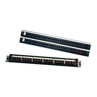 Videk 1U 24 Port Cat.5e UTP Through Coupler Patch Panel