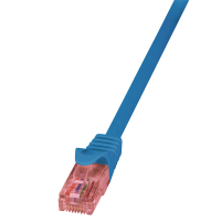 LogiLink 0.5m Cat.6 U/UTP netwerkkabel Blauw 0,5 m Cat6 U/UTP (UTP)