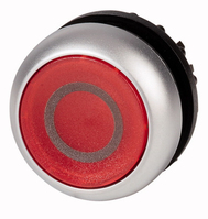Eaton M22-DL-R-X0 villanykapcsoló Nyomógombos kapcsoló Fekete, Fémes, Vörös