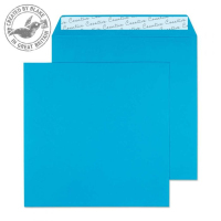 Blake Creative Colour Wallet Peel and Seal Caribbean Blue 160×160mm 120gsm (Pack 500)