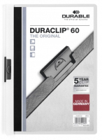 Durable Duraclip 60 ofertówka Przezroczysty, Biały PCW