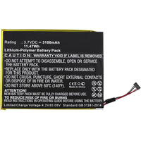 CoreParts TABX-BAT-LFT700SL industrieel oplaadbare batterij/accu Lithium-Polymeer (LiPo) 3100 mAh 3,7 V