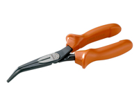 Bahco Snipe nose pliers, bent tip, insulated handles