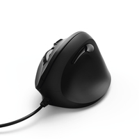 Hama | Ratón EMC-500 con cable, ratón ergonómico, hasta 1800 ppp, 6 botones, color Negro