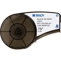 Brady M21-750-595-GY printer label Black, Grey Self-adhesive printer label