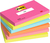 3M 655-6-POP zelfklevend notitiepapier Rechthoek Blauw, Groen, Oranje, Roze 100 vel Zelfplakkend