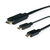 ROLINE USB type C - HDMI + USB C adapterkabel, M/M, 1 m