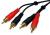 Cables Direct RCA - RCA 2m audio cable 2 x RCA Black, Red