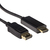 ACT AK3987 Videokabel-Adapter 0,5 m DisplayPort HDMI Schwarz