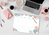 Sigel JS101 Schreibtischunterlage Papier Grün, Grau, Pink, Weiß