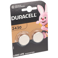 Duracell Batterie Lithium, Knopfzelle, CR2430, 3V Electronics, Retail Blister (2-Pack)