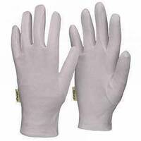 5-Finger Baumwoll-Trikot-Handschuh, TLM-W2, Gr. 12, weiß mittelschwere Ausf.,mit Schichtel, einges.Daumen