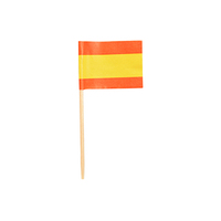 500 Deko-Picker 8 cm "Spanien" von PAPSTAR Flaggenpicker / Fahnenpicker aus