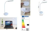 UNiLUX Lampe de bureau à LED sans fil NELLY, dimmable, blanc (64000350)