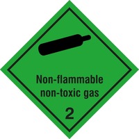 Gefahrgutetiketten "NON-FLAMMABLE,NON-TOXIC GAS" Klasse 2.2, 10x10cm, Haftpapier, 1000 Stück