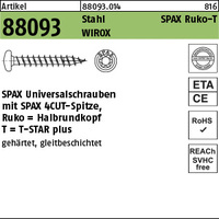 ART 88093 SPAX St. 5 x 35/31 -T20 WIROX, Ruko gal Zn VE=S