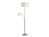 Runde Stehlampe LAYER mit Leselampe & Stoff Lampenschirme Beige - Höhe 175cm