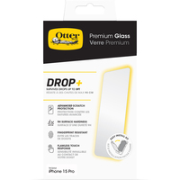 OtterBox Premium Glass Antimicrobial Apple iPhone 15 Pro - Transparent - Displayschutzglas/Displayschutzfolie