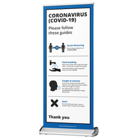 Infection Control Standing Banner - Office & Premises - Pack of 10 Banners
