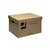 Q-Connect Brown Storage Box 335x400x250mm (Removable lid and cut out handles) KF