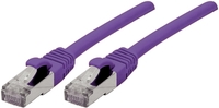 Patchkabel S/FTP (PiIMF), Cat 6A (EIA/TIA), violett, 7,5 m