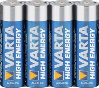 Varta® Batterie, High Energy (Alkaline), LR6 (AA), 1,5V, 4er Pack in Folie