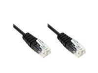 ISDN-Anschlusskabel, 2x RJ11 Stecker, 4-adrig, rund, schwarz, 1,5m, Good Connections®
