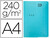 Subcarpeta Cartulina Elba Din A4 con Solapa y Bolsa Pack de 25 Unidades Azul Pastel 240 Gr