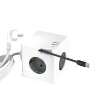 PowerCube, 3 Schuko outlets, 2 USB A ports, 1 USB-C port Elosztók