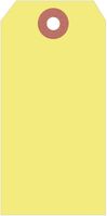 Anhängeetiketten - Fluoreszierend-Gelb, 12.2 x 6 cm, Manilakarton, Für innen