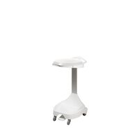 Pedal operated waste sack stand with castors