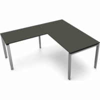 Schreibtisch Form5 160 160x80x68-82cm / Anbau 100x60cm anthrazit