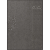 Buchkalender Conform 21x29,1cm 1 Tag/Seite Kunstleder grau 2025